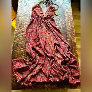 Maxi dress in silk